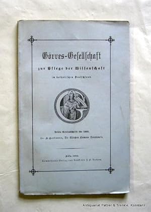 Seller image for Die Mrchen Clemens Brentano's. Kln 1895. 2 Bl., 116 S. Or.-Umschlag; nicht beschnitten. (Grres-Gesellschaft, 3. Vereinsschrift fr 1895). for sale by Jrgen Patzer