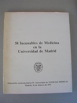 Imagen del vendedor de 58 INCUNABLES DE MEDICINA EN LA UNIVERSIDAD DE MADRID a la venta por LLIBRES del SENDERI