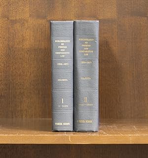 Image du vendeur pour A Bibliography on Foreign and Comparative Law. 1966-1971 2 vols mis en vente par The Lawbook Exchange, Ltd., ABAA  ILAB