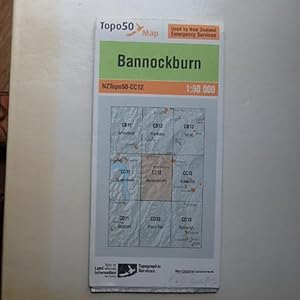 New Zealand Topo50 Map 1:50,000 CC12 Bannockburn - South Island-East of Queenstown