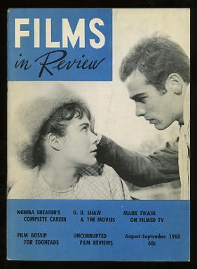 Bild des Verkufers fr Films in Review (August-September 1960) [cover: Heather Sears and Dean Stockwell in SONS AND LOVERS] zum Verkauf von ReadInk, ABAA/IOBA