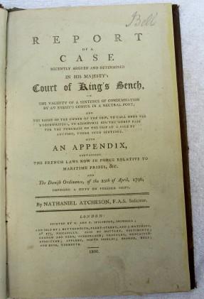 Imagen del vendedor de Report of a Case recently Argued and Determined in His Majesty's Court of King's Bench on the Validity of a Sentence of condemnation by an Enemy's Consul in a Neutral Port, etc. a la venta por Glenbower Books