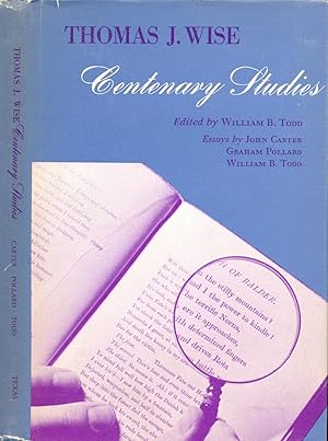 Seller image for CENTENARY STUDIES. Essays by John Carter, Graham Pollard and William B. Todd for sale by CHARLES BOSSOM