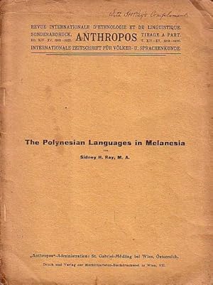 Imagen del vendedor de THE POLYNESIAN LANGUAGES IN MELANESIA, with notes on the neighbouring Melanesian Languages (in Anthropos) a la venta por Jean-Louis Boglio Maritime Books