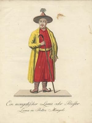 Bild des Verkufers fr Ein mongolischer Lama oder Priester. Lama ou Pretre Mongole. zum Verkauf von Antiquariat Lenzen