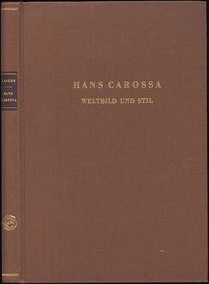 Seller image for Hans Carossa. Weltbild und Stil. for sale by Antiquariat Lenzen