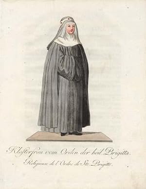 Bild des Verkufers fr Klosterfrau vom Orden der heiligen Brigitta. Religieuse de l'Ordre de St. Brigitte. zum Verkauf von Antiquariat Lenzen