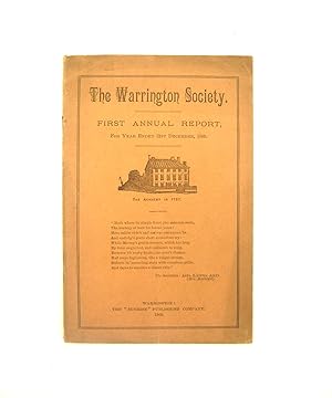 Seller image for THE WARRINGTON SOCIETY FIRST ANNUAL REPORT FOR YEAR ENDED 31ST 1899 for sale by Keel Row Bookshop Ltd - ABA, ILAB & PBFA