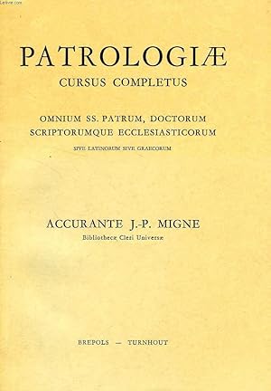 Bild des Verkufers fr PATROLOGIAE CURSUS COMPLETUS, SERIES GRAECA, TOMUS LXVII (UNICUS), SAECULUM V, SOCRATIS SCHOLASTICI, HERMIAE SOZOMENI HISTORIA ECCLESIASTICA zum Verkauf von Le-Livre