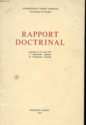 Seller image for RAPPORT DOCTRINAL for sale by Le-Livre