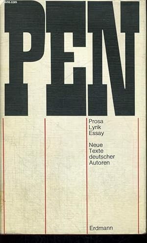 Seller image for PEN. NEUE TEXTE DEUTSCHER AUTOREN for sale by Le-Livre