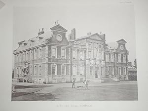 An Antique Photographic Illustration of Raynham Hall in Norfolk. Published in 1900.