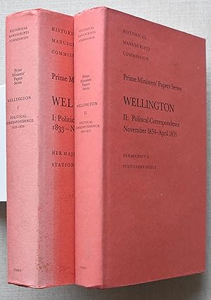 Bild des Verkufers fr Prime Ministers' Papers Series Wellington I : Political Correspondence, 1833 - November 1834 and II: Political Correspondence November 1834- April 1835. TWO VOLUMES zum Verkauf von Tombland Bookshop