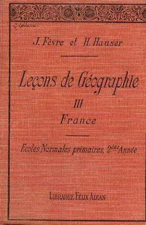 Seller image for Leons de gographie deuxime anne deuxime partie: La france for sale by crealivres