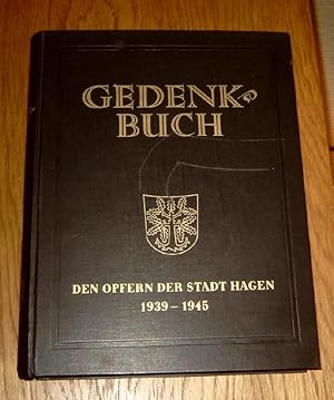 Gedenkbuch den Opfern der Stadt Hagen 1939 - 1945.