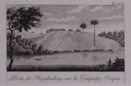 Bild des Verkufers fr Poste de Magdenberg sur la Tempaty-crique. zum Verkauf von Gert Jan Bestebreurtje Rare Books (ILAB)