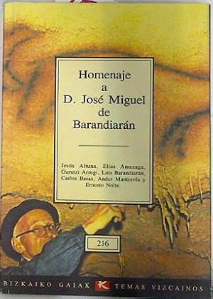 Immagine del venditore per Homenaje a D. Jos� Miguel de Barandiar�n venduto da Almacen de los Libros Olvidados