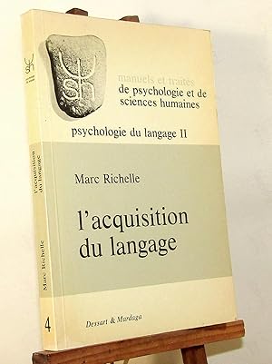 Image du vendeur pour L'ACQUISITION DU LANGAGE - PSYCHOLOGIE DU LANGAGE II mis en vente par Livres 113