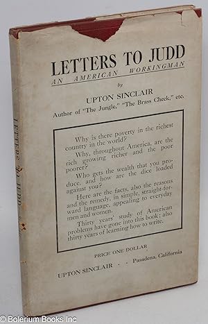 Image du vendeur pour Letters to Judd, an American workingman mis en vente par Bolerium Books Inc.