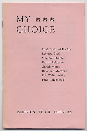 Imagen del vendedor de My Choice a la venta por Between the Covers-Rare Books, Inc. ABAA
