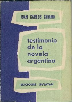 Immagine del venditore per Testimonio de la novela argentina venduto da Rincn de Lectura