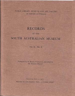 Image du vendeur pour Records of the South Australian Museum Volume II No 2 mis en vente par Adelaide Booksellers