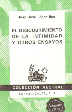 Bild des Verkufers fr EL DESCUBRIMIENTO DE LA INTIMIDAD Y OTROS ENSAYOS zum Verkauf von Librera Raimundo