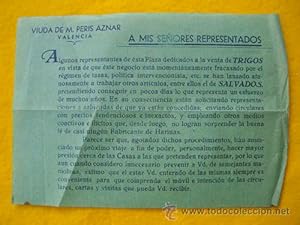 PANFLETO PREVINIENDO DE CONDUCTAS NO APROPIADAS ANTE LOS FABRICANTES DE HARINAS