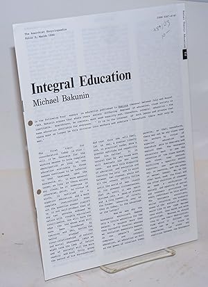 Imagen del vendedor de Integral education a la venta por Bolerium Books Inc.