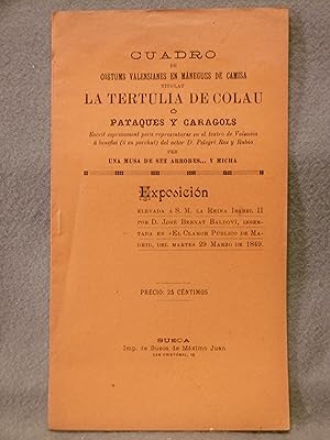 CUADRO DE COSTUMS VALENCIANES EN MÀNEGUES DE CAMISA TITULAT LA TERTULIA DE COLAU O PATAQUES Y CAR...