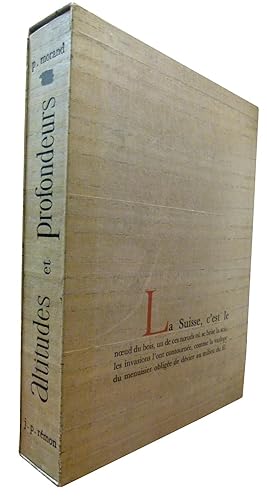 Bild des Verkufers fr ALTITUDES ET PROFONDEURS (Texte indit de Paul Morand). zum Verkauf von Librairie de l'Univers