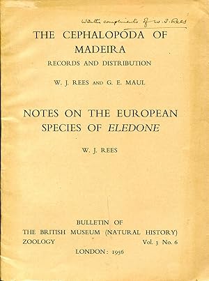 Immagine del venditore per The Cephalopoda of Madeira, records and distribution par W. J. Rees et G. E. Maul, Notes on the European species of Eledone par W. J. Rees venduto da Sylvain Par