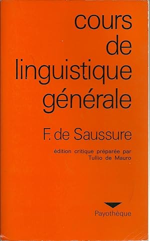 COURS DE LINGUISTIQUE GÉNÉRALE