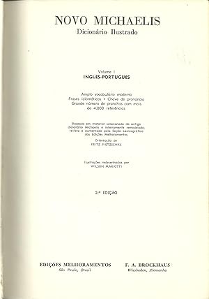NEW MICHAELIS ILLUSTER DICTIONARY: Volume I English-Portuguese; NOVO MICHAELIS DICIONÁRIO ILUSTRA...