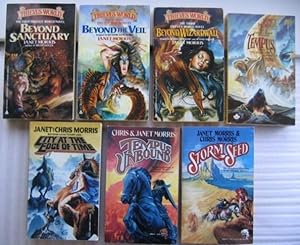 Seller image for Thieves' World novels by Janet Morris: "Beyond Sanctuary", "Beyond the Veil", "Beyond Wizardwall", "Tempus", "City at the Edge of Time", "Tempus Unbound", "Storm Seed" -the complete seven book set of "Thieves' World" novels by Janet Morris for sale by Nessa Books