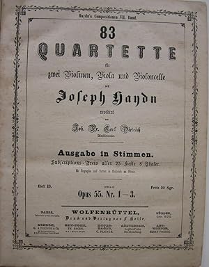 83 Quartette für zwei Violinen, Viola und Violoncelle Revidiert von Joh. Fr. Carl Dietrich. Ausga...