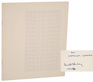 Bild des Verkufers fr Donald Blumberg (Signed First Edition) zum Verkauf von Jeff Hirsch Books, ABAA