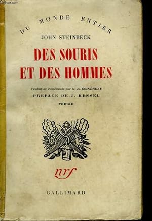 Bild des Verkufers fr DES SOURIS ET DES HOMMES. zum Verkauf von Le-Livre