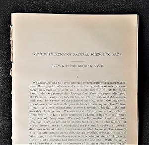 Seller image for On The Relation Of Natural Science To Art for sale by Legacy Books II