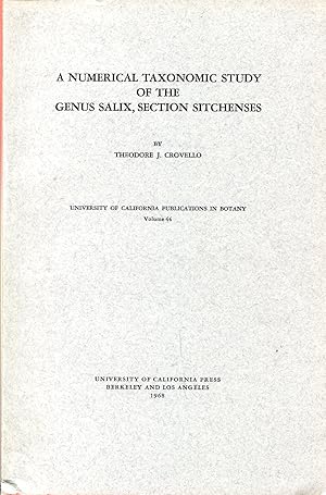 Seller image for A numerical taxonomic study of the genus salix, section sitchenses for sale by Sylvain Par