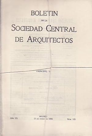 Seller image for BOLETN DE LA SOCIEDAD CENTRAL DE ARQUITECTOS AO VII for sale by Librera Torren de Rueda
