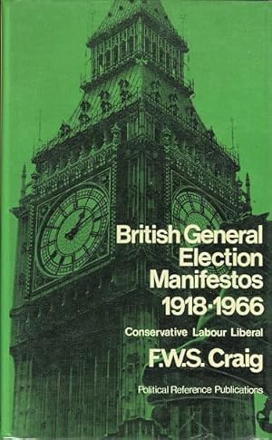 Imagen del vendedor de BRITISH GENERAL ELECTION MANIFESTOS 1918-1966. a la venta por Capricorn Books