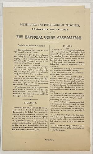 CONSTITUTION AND DECLARATION OF PRINCIPLES, OBLIGATION AND BY-LAWS OF THE NATIONAL UNION ASSOCIATION