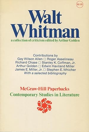 Seller image for Walt Whitman: A Collection Of Criticism for sale by Kenneth A. Himber