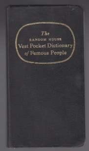 Seller image for The Random House Vest Pocket Dictionary of Famous People for sale by HORSE BOOKS PLUS LLC
