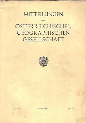 Imagen del vendedor de Mitteilungen der sterreichischen geographischen Gesellschaft. Band 102, Heft III. Im Inhalt Aufstze von: Arnberger 'Grundlagen und Methoden zur kartographischen Darstellung der Bevlkerungsentwicklung der letzten hundert Jahre in sterreich' / Auer und Lechleitner 'Die sterreichische Ausgabe des Seydlitz-Lehrbuches der Erdkunde' / Schulgeographie / Buchbesprechungen / Gesellschaftsnachrichten. a la venta por Antiquariat Carl Wegner