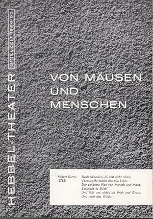 Bild des Verkufers fr Von Musen und Menschen. Spielzeit 1964 / 1965. Programmheft Hebbeltheater. Inszenierung: Friedhelm Ortmann. Mit u. a.: Hansjrg Felmy, Wolfgang Wahl, Martin Berliner, Margot Retschy-Ziefle, Walo Lnd. / Weiterer Inhalt: John Steinbeck: Als ich von Musen und Menschen schrieb. / Das Frhstck. zum Verkauf von Antiquariat Carl Wegner