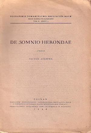 Seller image for De somnio Herondae. for sale by Antiquariat Carl Wegner