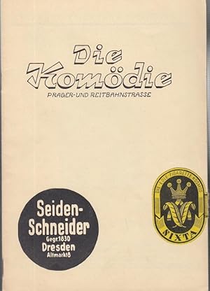 Seller image for Programmheft. Franz Werfel: Mondlicht eines Mdchens. Ein Anderes. Schwermut. Gebet um Reinheit // Georg Fink: Aus 'Mich hungert ' / Hermann W. Anders: Die Novelle von den fnfhundert Fischern / Peter Supf Soupe a l ' oignon / Franz Hessel: An eine Vergessene / Bruno Frank: Aus ' Zwlftausens ' Szenen I, 6 / II, 6, 8. for sale by Antiquariat Carl Wegner