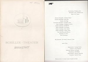 Schiller Theater Werkstatt. Spielzeit 1962 / 1963, Programmheft 128. Aus dem Inhalt: 'Oh Vater, a...
